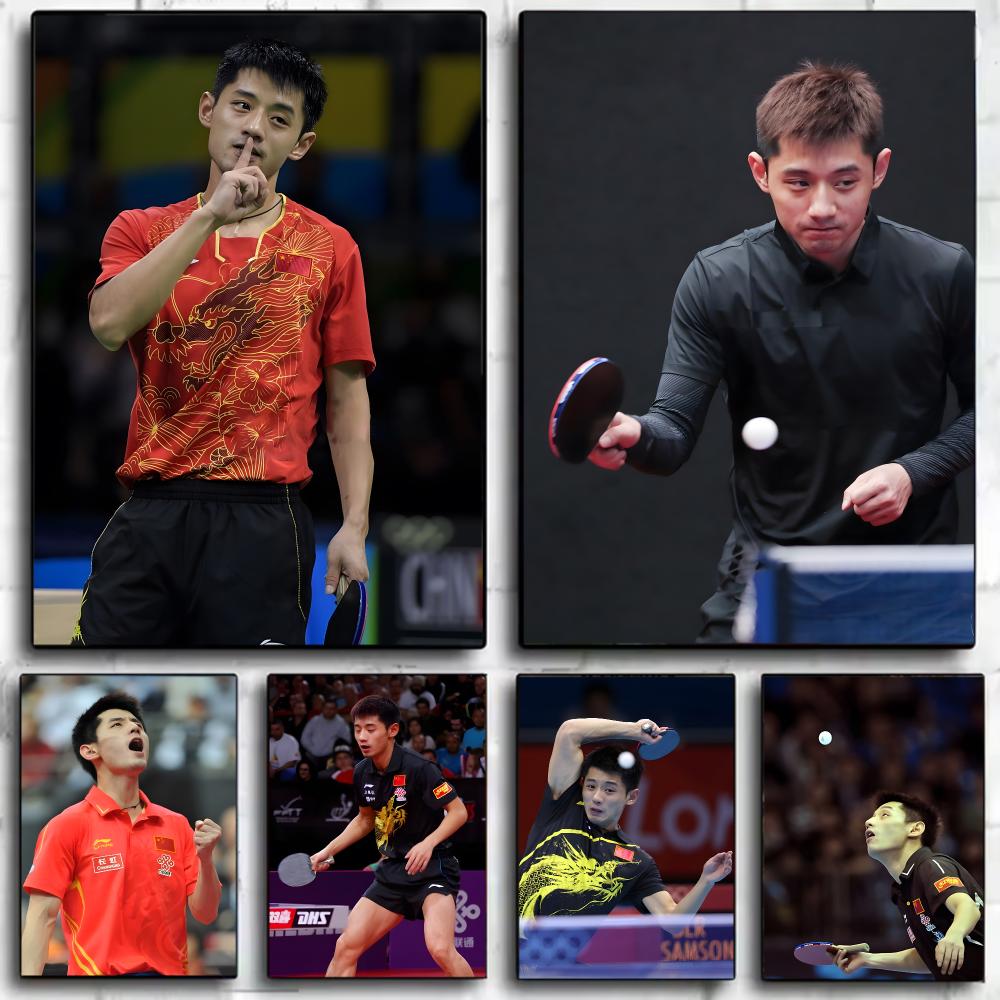 Table Tennis Zhang Jike - 卓球張ジケポスター壁アートプリント装飾壁画家の装飾ギフト非フレーム化