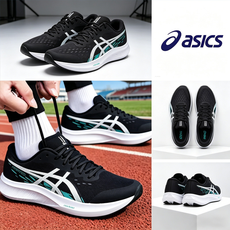 Table Tennis Shoes Asics - アシックス メンズ ミッドトップ ランニング シューズ、軽量、通気性、衝撃吸収、滑り止め、耐摩耗性スポーツ スニーカー