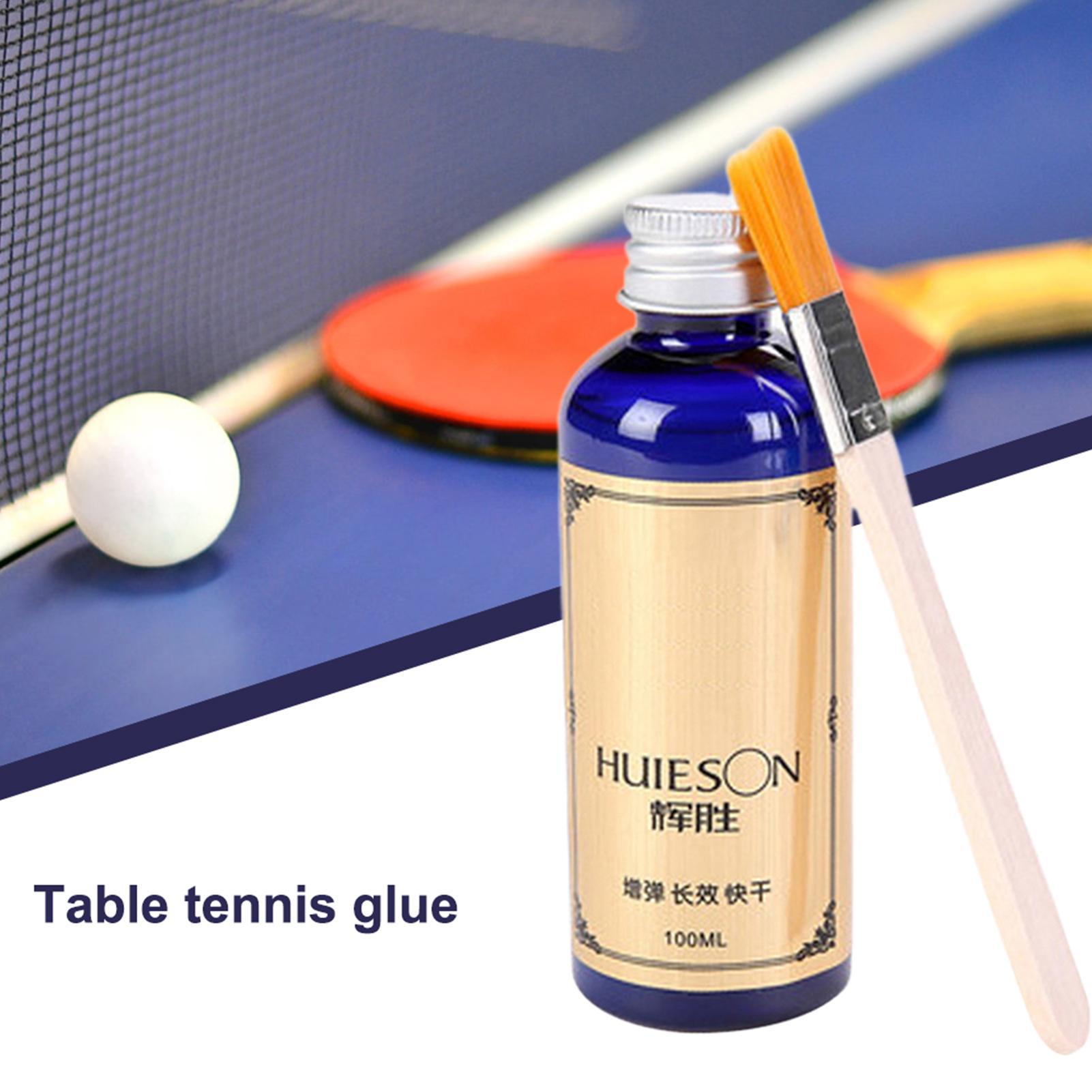 Table Tennis Kit - 100 ミリリットルスピード液体スーパーグループロフェッショナル卓球液体ブラシ付きピンポンラケットゴムポンポンパドル接着剤