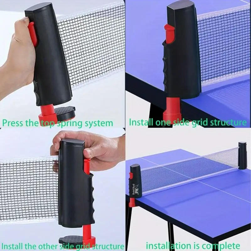 Table Tennis Kit - 2025年ホット卓球ネットどこでも格納式ラックスポーツ交換ピンポンポストネットエクササイズアクセサリー機器
