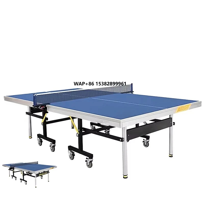 Table Tennis League - 25mm折りたたみ式モバイル屋内卓球台、家庭用標準競技・トレーニング用、屋外リーグ戦用