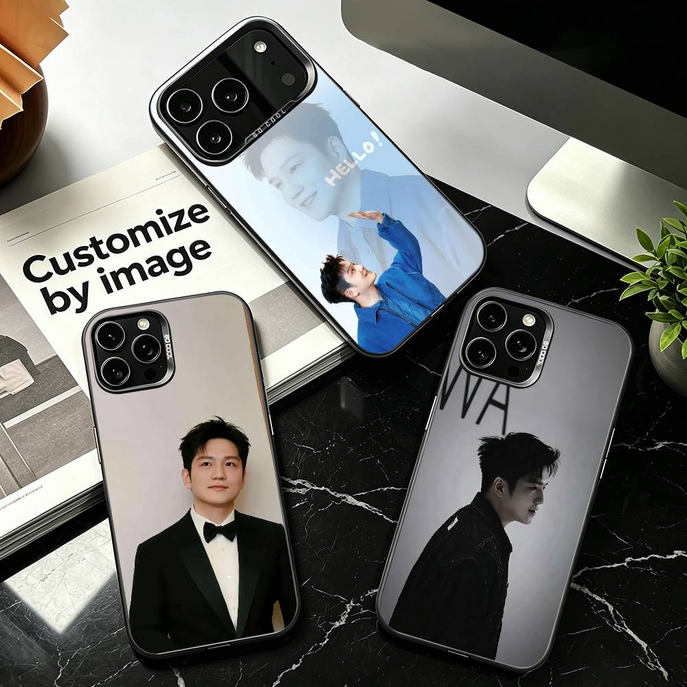 Table Tennis Zhendong - ファン・ジェンドン卓球電話ケース iPhone 17、16、15、14、13、12 Plus、Pro Max、XS用、カラフルシルバーカバー