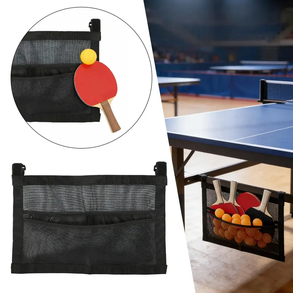 Table Tennis Game Pc - 新しいメッシュ卓球ボールホルダー大容量バッグ卓球ボールオーガナイザー壁掛けまたはテーブル下収納トレーニング練習用