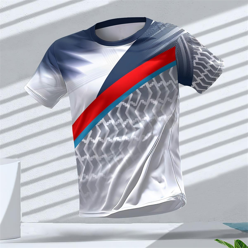 幾何学グラフィック 3D プリントスポーツ Tシャツ夏カジュ - Table Tennis Jacket のレビューと価格