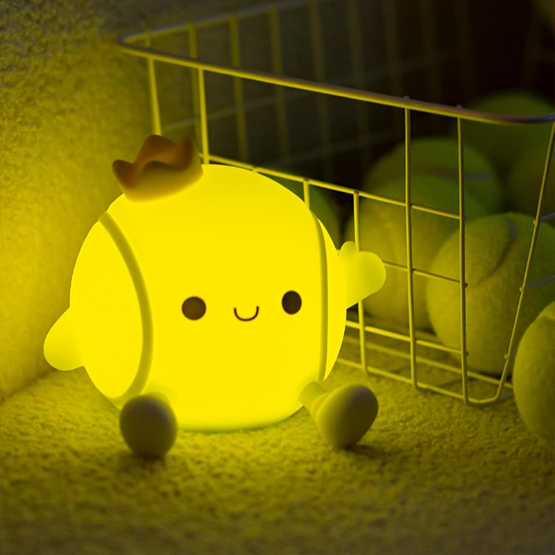 かわいいテニスナイトライトシリコン保育園用睡眠ランプタッチコ - Table Tennis Flash のレビューと価格