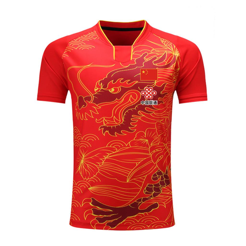 スポーツ中国ドラゴン卓球ジャージショーツ男性女性子供子供ピン - Table Tennis Zhang Jike のレビューと価格