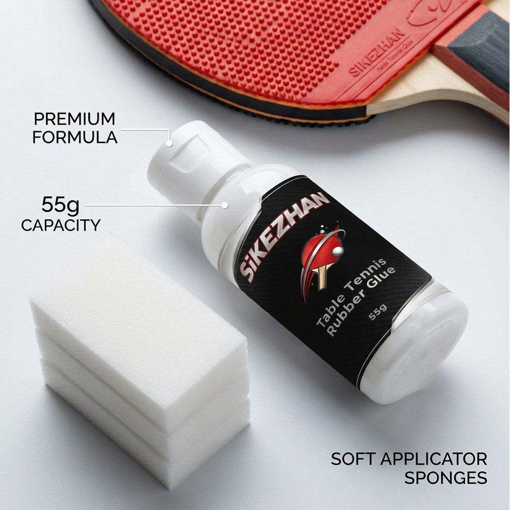55G 卓球ラバー接着剤ピンポンパドル接着剤 ラケット組み立 - Table Tennis Kit のレビューと価格