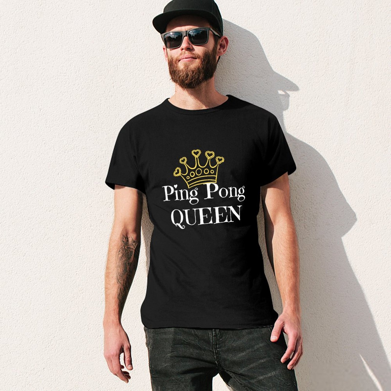 ピンポンクイーン卓球愛好家向けTシャツビッグアンドトールクル - Table Tennis Queen のレビューと価格