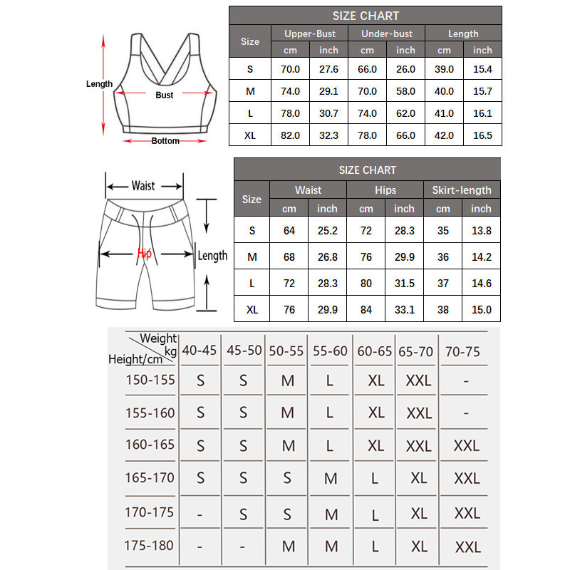 女性二枚組フィットネスヨガセット夏無地テニススカート通気性速 - Table Tennis Jacket のレビューと価格