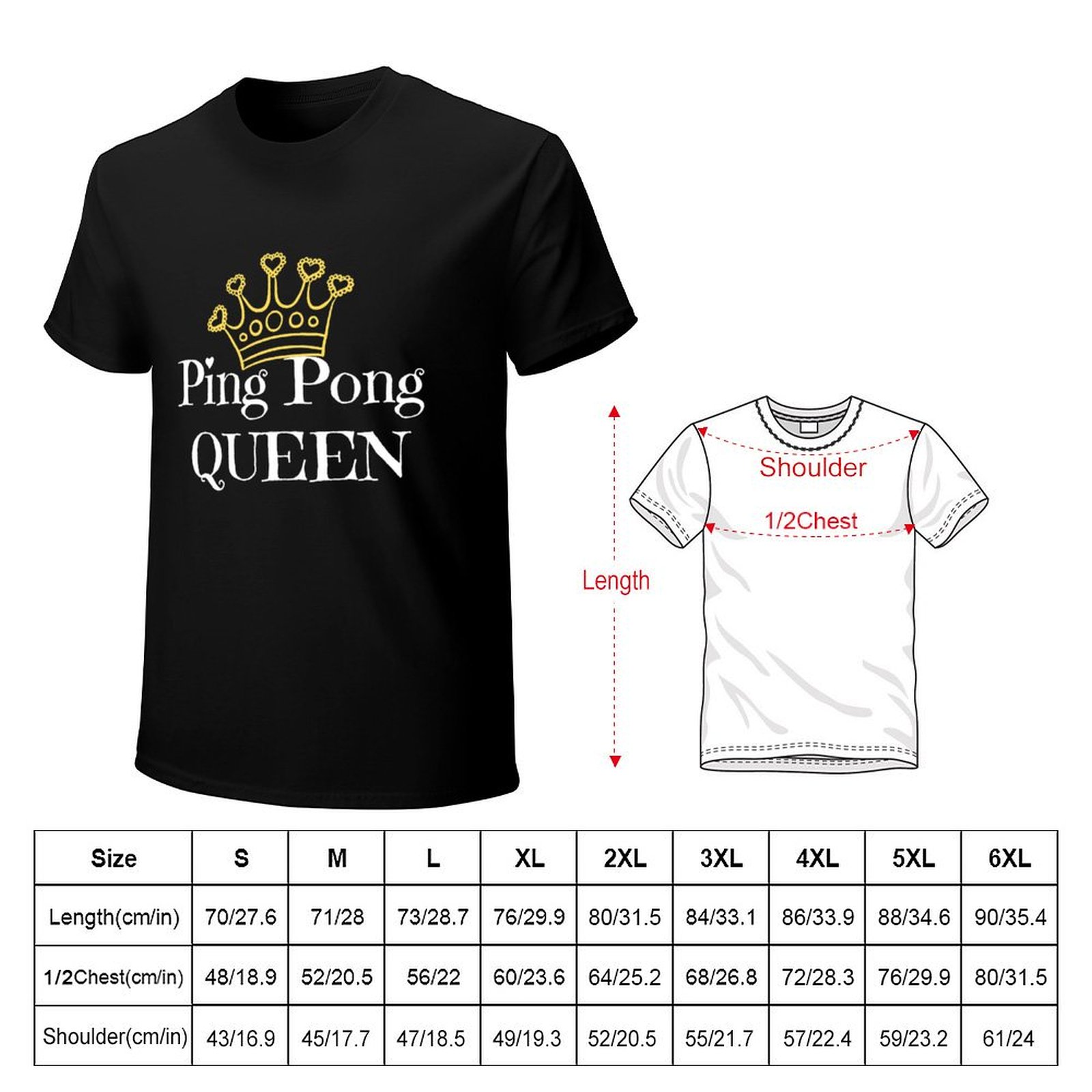 ピンポンクイーン 卓球愛好家向けTシャツ ワークアウトドアT - Table Tennis Queen のレビューと価格