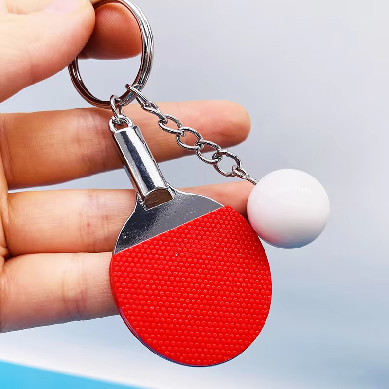 7 色かわいいピンポンラケットペンダントお土産卓球ボールキー - Table Tennis Game Pc のレビューと価格