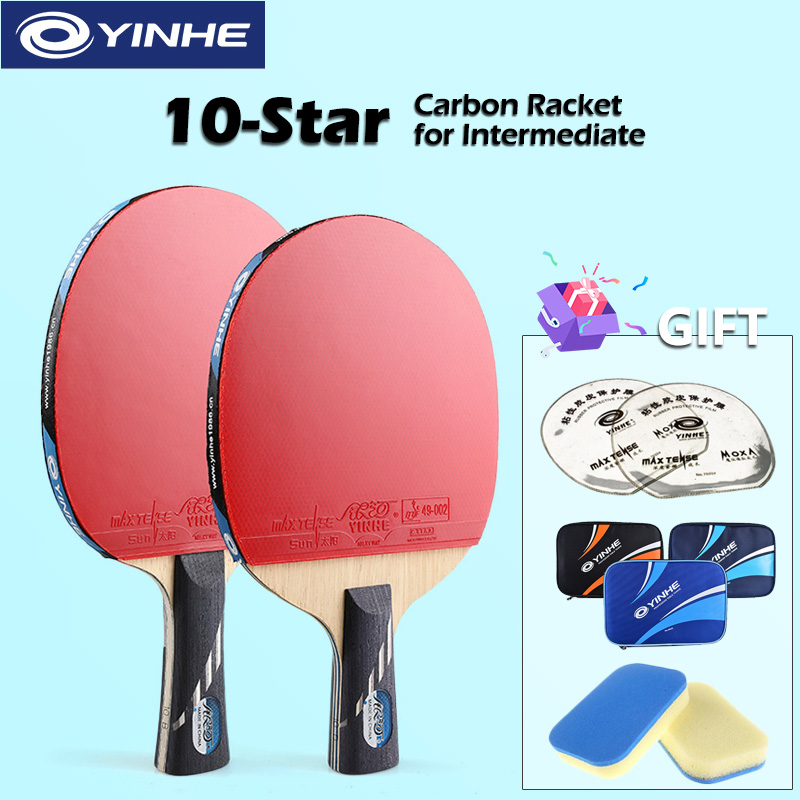 Yinhe-スターピン付き卓球ラケット,10b,炭素,攻撃, - Table Tennis Kit のレビューと価格
