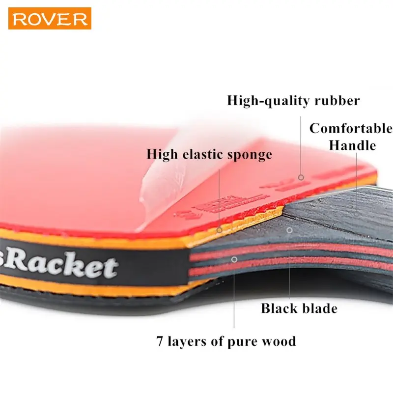 卓球ラケットセット,5つ星,6つ星,2ピース,プロのゴム製ピ - Table Tennis Kit のレビューと価格