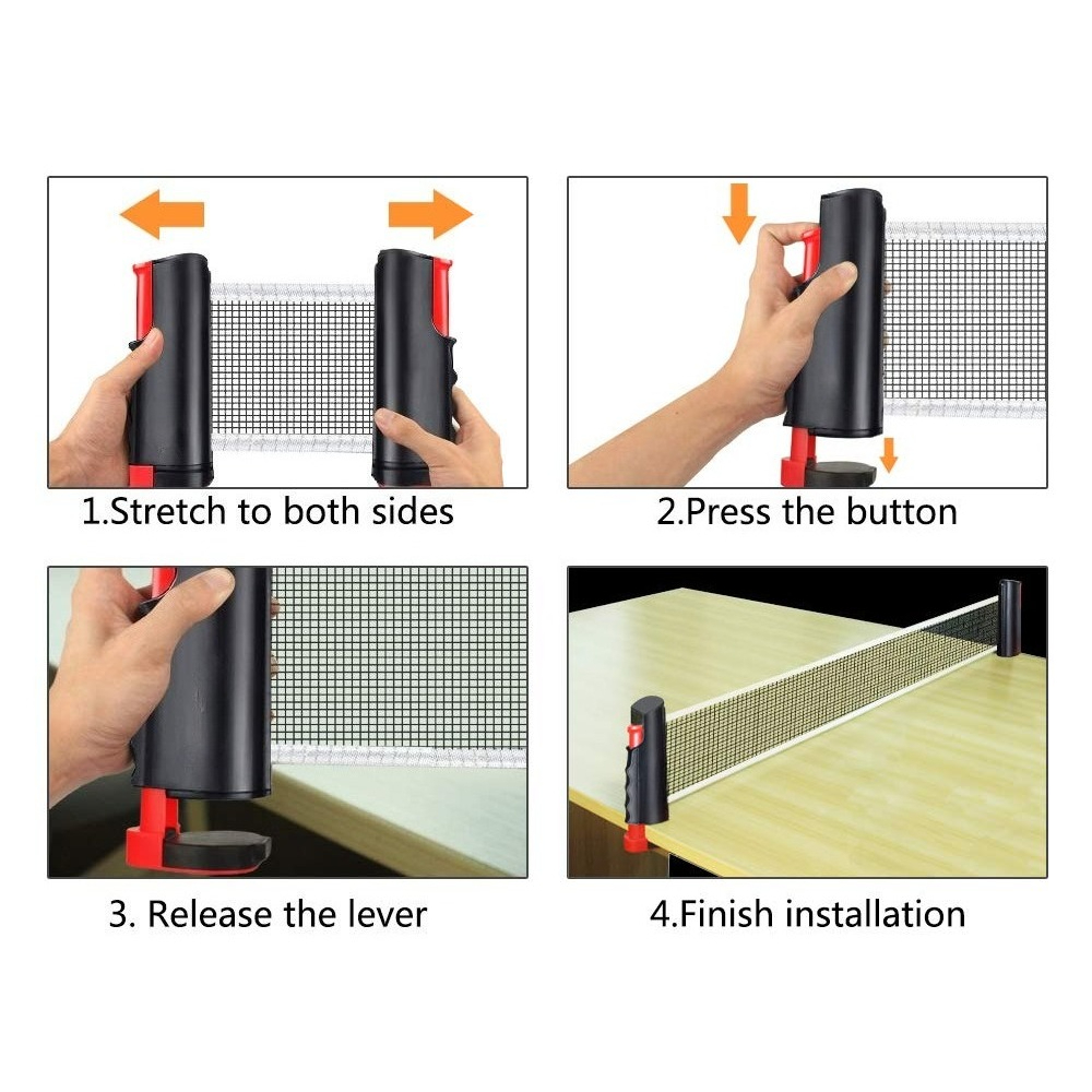 卓球ネット ピンポンラック ピンポンラケット付き格納式 ユニ - Table Tennis Kit のレビューと価格