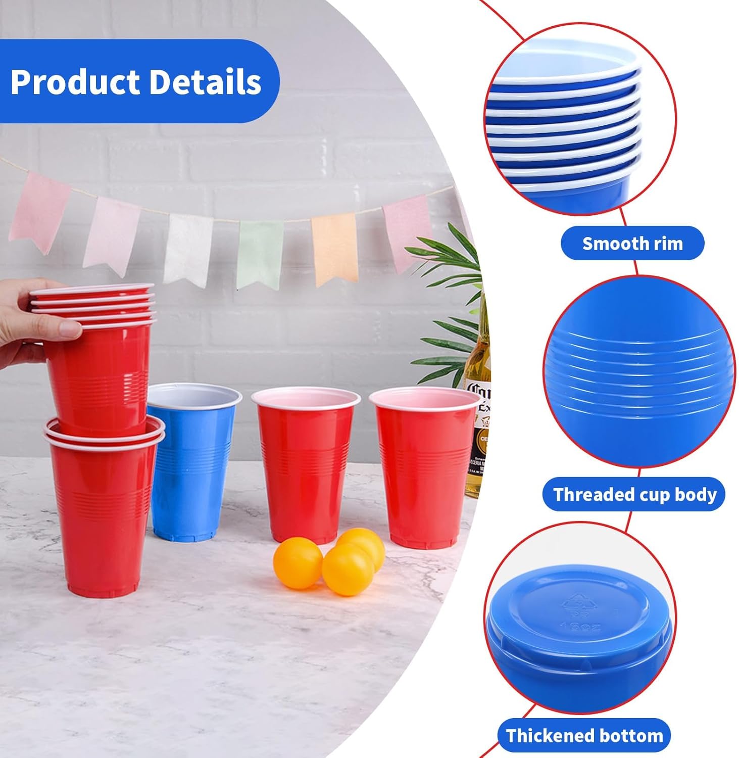 ピンポンボール付きプラスチック製パーティーカップ、卒業パーテ - Table Tennis Kit のレビューと価格