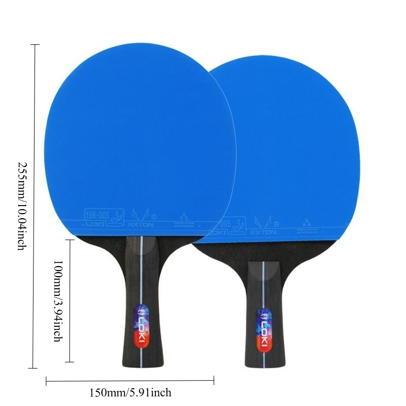 プロ仕様トレーニング卓球K5000接着ゴムラケット（青色ピン - Table Tennis Kit のレビューと価格