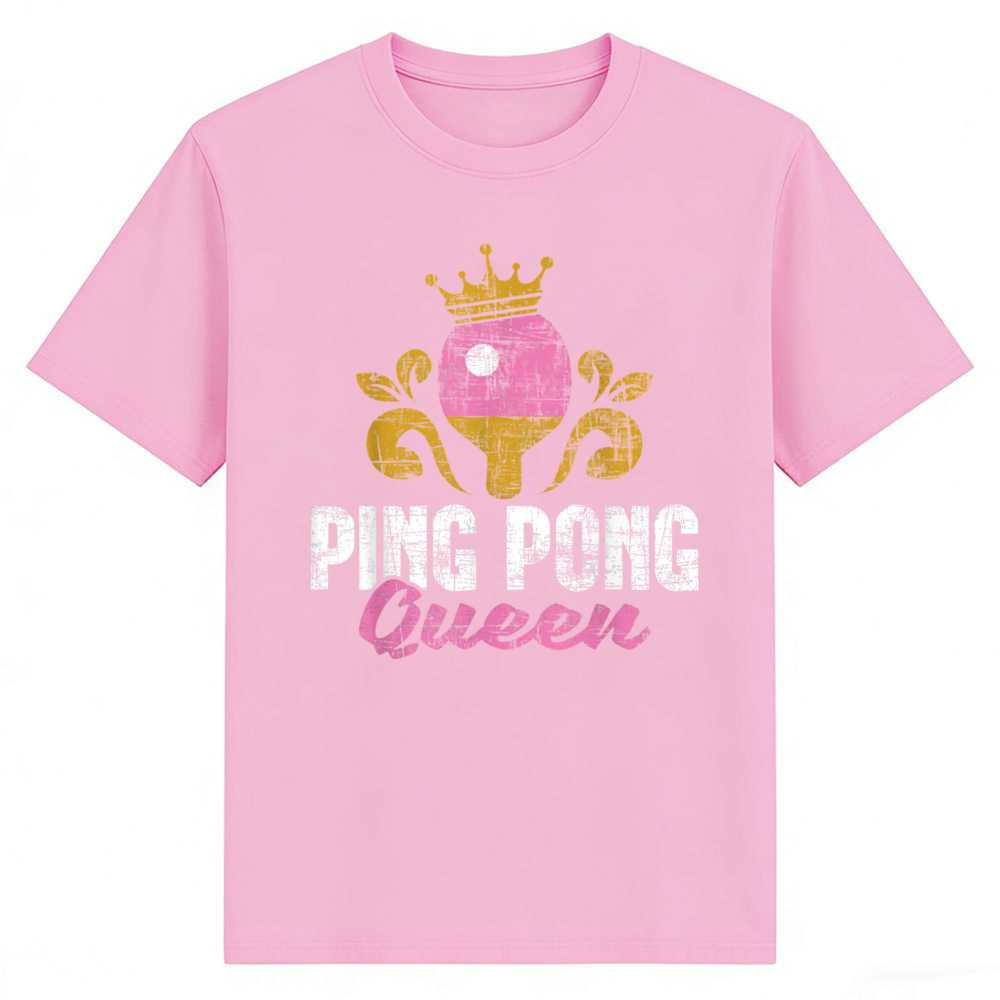 ピンポンクイーングラフィック Tシャツヴィンテージクラウン卓 - Table Tennis Queen のレビューと価格