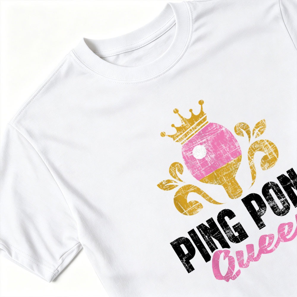 ピンポンクイーングラフィック Tシャツヴィンテージクラウン卓 - Table Tennis Queen のレビューと価格