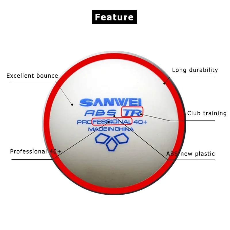 SANWEI TR 3 スターテーブルテニスボール ABS  - Table Tennis Game Pc のレビューと価格