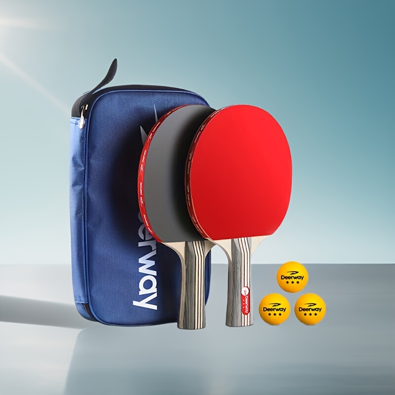 プロ仕様卓球ラケットセット2個、両面粘着防止、トレーニング用 - Table Tennis Kit のレビューと価格