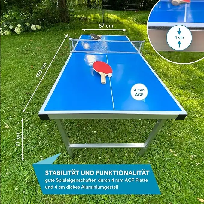 屋外屋内兼用折りたたみ式子供用卓球台、卓球ラケット、ネット、 - Table Tennis Indoor Or Outdoor のレビューと価格