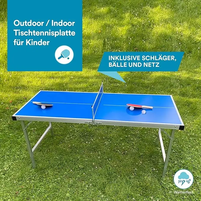 屋外屋内兼用折りたたみ式子供用卓球台、卓球ラケット、ネット、 - Table Tennis Indoor Or Outdoor のレビューと価格
