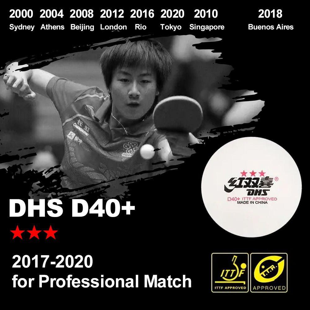 DHS D40+ DJ40+ 卓球ボール 3 スター ABS - Table Tennis Game Pc のレビューと価格